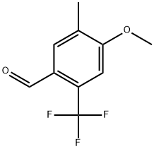 4-Methoxy-5-methyl-2-(trifluoromethyl)benzaldehyde Structure