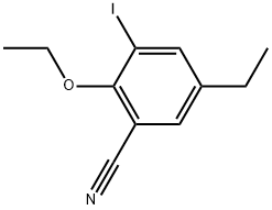 2-Ethoxy-5-ethyl-3-iodobenzonitrile Structure