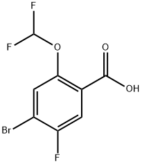 4-bromo-2-(difluoromethoxy)-5-fluorobenzoic acid Structure