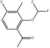 1-[2-(Difluoromethoxy)-4-fluoro-3-methylphenyl]ethanone Structure