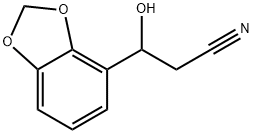 β-Hydroxy-1,3-benzodioxole-4-propanenitrile Structure