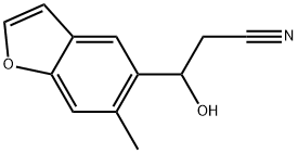 β-Hydroxy-6-methyl-5-benzofuranpropanenitrile Structure