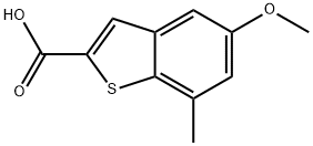 5-Methoxy-7-methylbenzo[b]thiophene-2-carboxylic acid 구조식 이미지