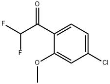 1-(4-Chloro-2-methoxyphenyl)-2,2-difluoroethanone Structure