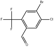 4-Bromo-5-chloro-2-(trifluoromethyl)benzaldehyde Structure