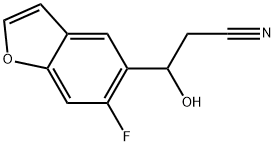 6-Fluoro-β-hydroxy-5-benzofuranpropanenitrile Structure
