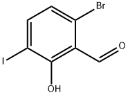 6-Bromo-2-hydroxy-3-iodobenzaldehyde Structure