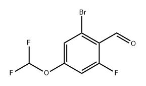 2-bromo-4-(difluoromethoxy)-6-fluorobenzaldehyde Structure