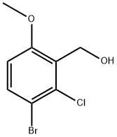 (3-bromo-2-chloro-6-methoxyphenyl)methanol Structure