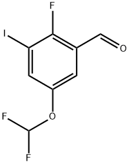 5-(difluoromethoxy)-2-fluoro-3-iodobenzaldehyde Structure