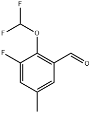 2-(difluoromethoxy)-3-fluoro-5-methylbenzaldehyde Structure