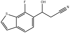 7-Fluoro-β-hydroxybenzo[b]thiophene-6-propanenitrile Structure