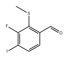 3-Fluoro-4-iodo-2-(methylthio)benzaldehyde Structure