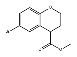 methyl 6-bromochromane-4-carboxylate 구조식 이미지