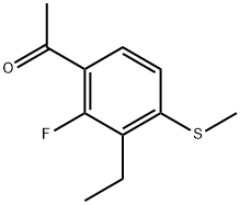 1-[3-Ethyl-2-fluoro-4-(methylthio)phenyl]ethanone Structure