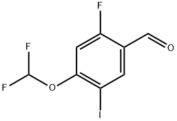 4-(difluoromethoxy)-2-fluoro-5-iodobenzaldehyde Structure