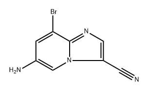 6-amino-8-bromoimidazo[1,2-a]pyridine-3-carbonitrile Structure