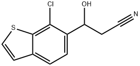 7-Chloro-β-hydroxybenzo[b]thiophene-6-propanenitrile Structure