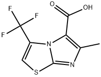 6-methyl-3-(trifluoromethyl)imidazo[2,1-b]thiazole-5-carboxylic acid Structure