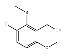 (3-Fluoro-6-methoxy-2-(methylthio)phenyl)methanol Structure