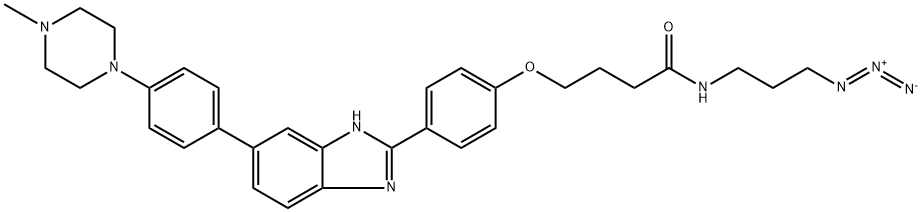 Butanamide, N-(3-azidopropyl)-4-[4-[6-[4-(4-methyl-1-piperazinyl)phenyl]-1H-benzimidazol-2-yl]phenoxy]- Structure