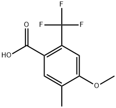 4-Methoxy-5-methyl-2-(trifluoromethyl)benzoic acid Structure