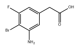 2-(3-amino-4-bromo-5-fluorophenyl)acetic acid 구조식 이미지