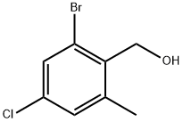 (2-Bromo-4-chloro-6-methylphenyl)methanol Structure