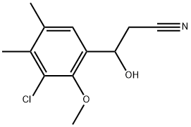 3-Chloro-β-hydroxy-2-methoxy-4,5-dimethylbenzenepropanenitrile Structure