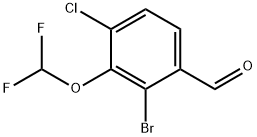 2-Bromo-4-chloro-3-(difluoromethoxy)benzaldehyde Structure