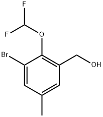 (3-bromo-2-(difluoromethoxy)-5-methylphenyl)methanol Structure