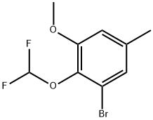 1-Bromo-2-(difluoromethoxy)-3-methoxy-5-methylbenzene Structure