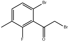 2-Bromo-1-(6-bromo-2-fluoro-3-methylphenyl)ethanone Structure