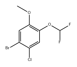 1-Bromo-2-chloro-4-(difluoromethoxy)-5-methoxybenzene Structure