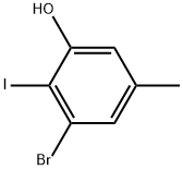 3-bromo-2-iodo-5-methylphenol Structure