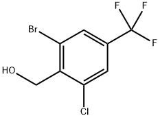 (2-Bromo-6-chloro-4-(trifluoromethyl)phenyl)methanol 구조식 이미지