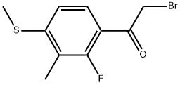 2-Bromo-1-[2-fluoro-3-methyl-4-(methylthio)phenyl]ethanone Structure