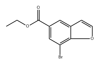 ethyl 7-bromobenzofuran-5-carboxylate 구조식 이미지