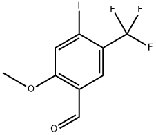 4-Iodo-2-methoxy-5-(trifluoromethyl)benzaldehyde Structure