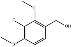 (3-Fluoro-2-methoxy-4-(methylthio)phenyl)methanol Structure