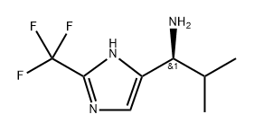 1H-Imidazole-5-methanamine, α-(1-methylethyl)-2-(trifluoromethyl)-, (αS)- Structure