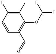 2-(Difluoromethoxy)-4-fluoro-3-methylbenzaldehyde Structure