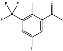 1-(5-Fluoro-2-methyl-3-(trifluoromethyl)phenyl)ethan-1-one 구조식 이미지