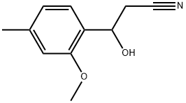 β-Hydroxy-2-methoxy-4-methylbenzenepropanenitrile Structure