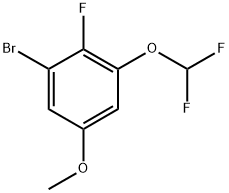 1-bromo-3-(difluoromethoxy)-2-fluoro-5-methoxybenzene Structure