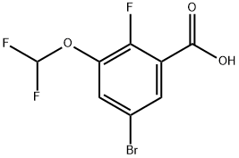 5-Bromo-3-(difluoromethoxy)-2-fluorobenzoic acid Structure