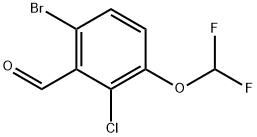 6-Bromo-2-chloro-3-(difluoromethoxy)benzaldehyde Structure