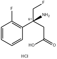 (S)-3-Amino-4-fluoro-3-(2-fluorophenyl)butanoic acid hydrochloride Structure