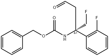 (S)-Benzyl (1-fluoro-2-(2-fluorophenyl)-4-oxobutan-2-yl)carbamate Structure