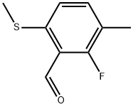 2-fluoro-3-methyl-6-(methylthio)benzaldehyde Structure